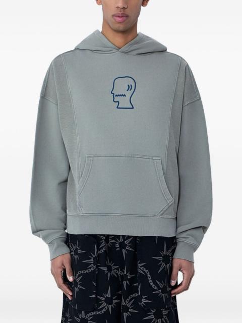 graphic-motif hoodie