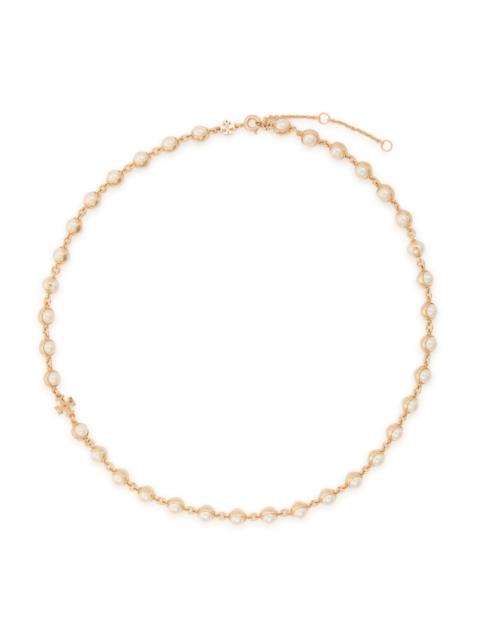 Tory Burch Moondance Faux Pearl-embellished 18kt Gold-plated Necklace
