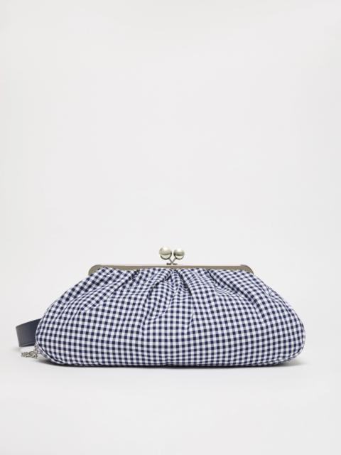 Large gingham cotton Pasticcino Bag - ULTRAMARINE