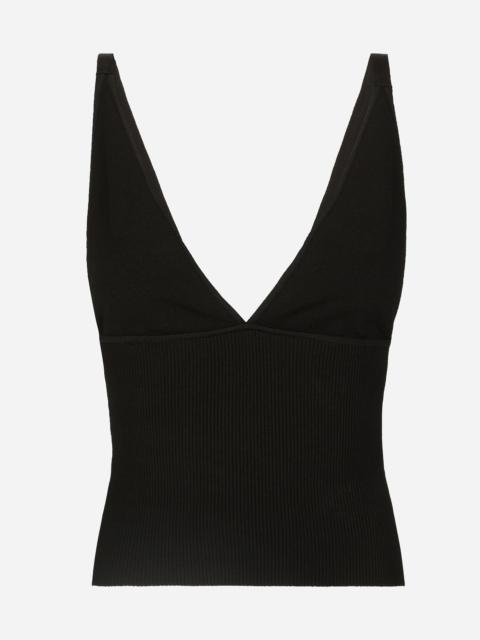 Viscose-knit vest top