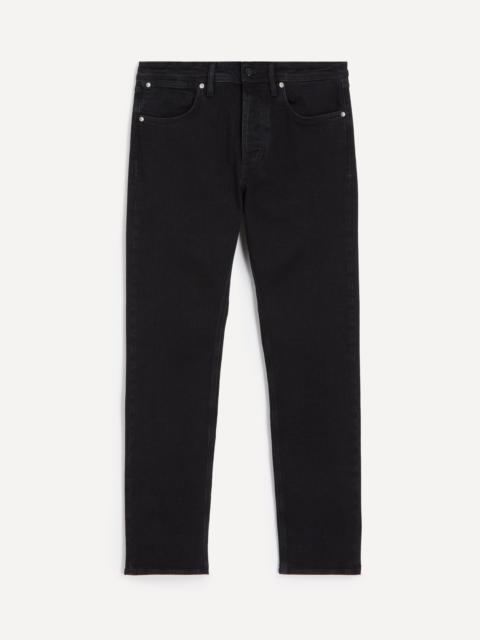 Stretch Black Slim-Fit Jeans in Black Rinse