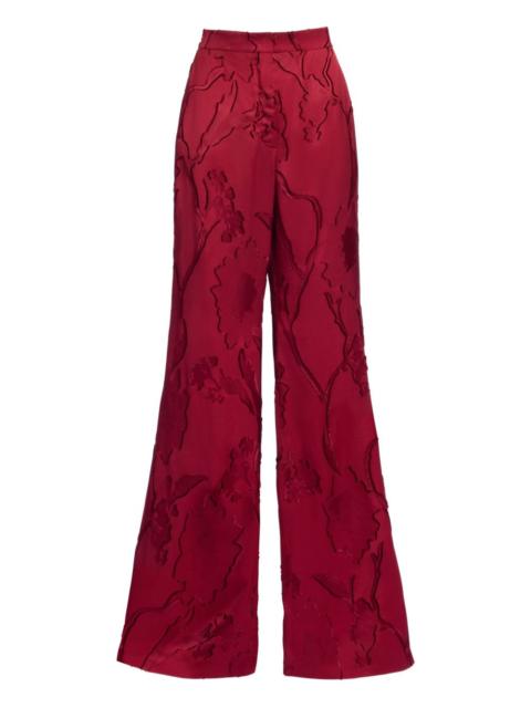 pocket jacquard trousers