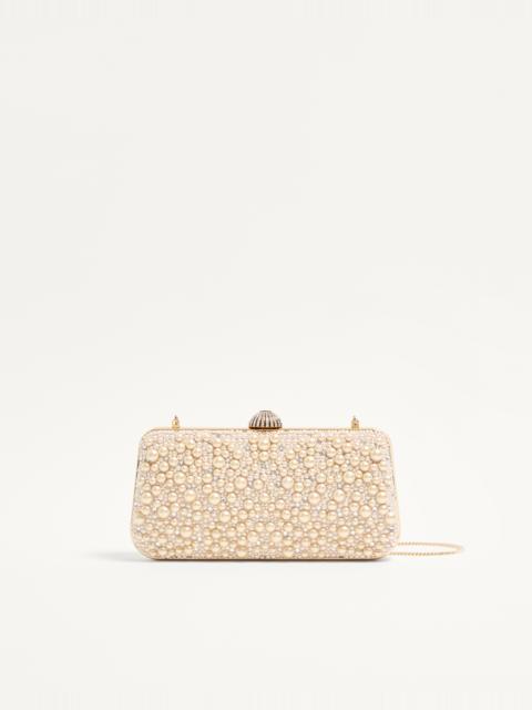 VALENTINO GARAVANI CARRY SECRETS MINAUDIERE WITH PEARLS AND RHINESTONES