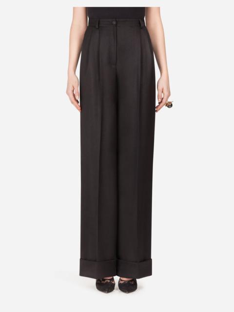 Gabardine flared pants