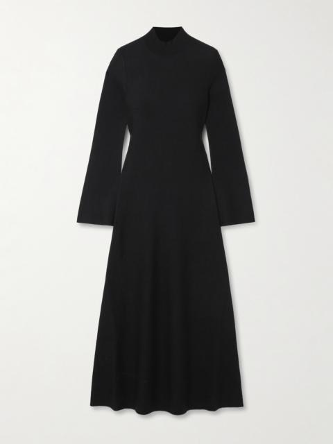 Erebus Wool, Cashmere And Silk-blend Turtleneck Midi Dress