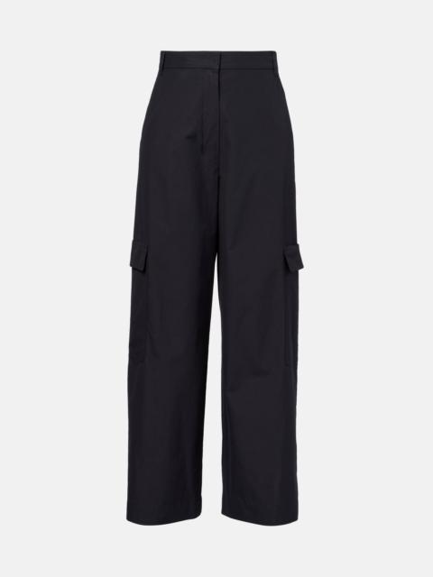 Gloria high-rise cotton cargo pants