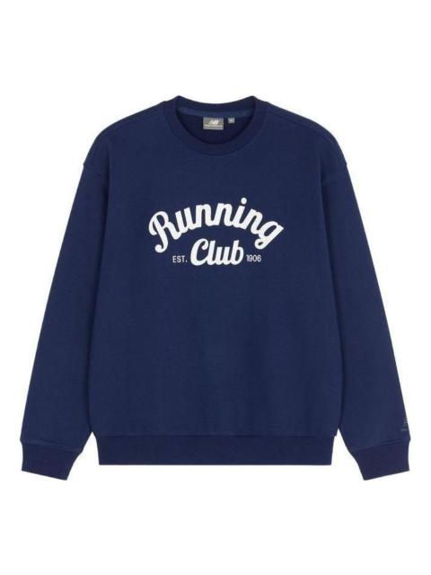 New Balance Fleece Crew Sweater 'Blue White' 5CD38091-NV