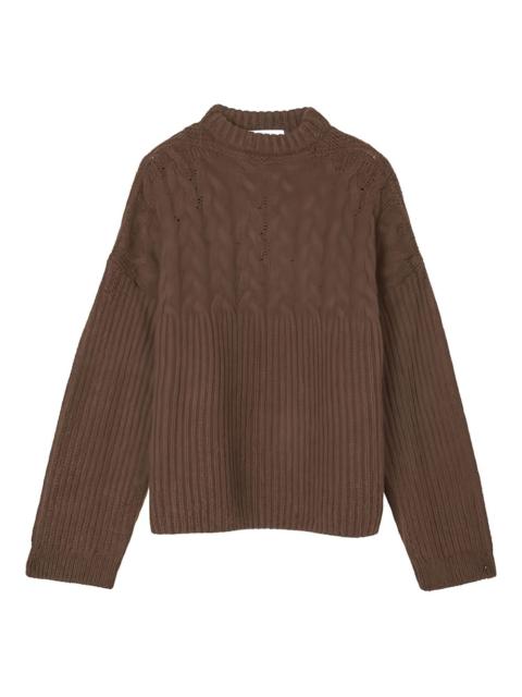 cable-knit ribbed sweater