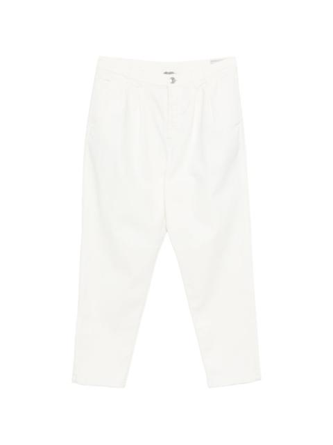 pleated-front tapered jeans