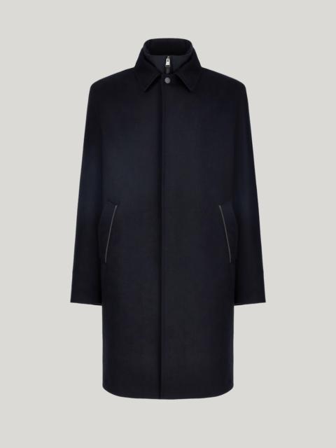 BLUE PURE IMPECCABILE WOOL CAR COAT WITH INNER VEST