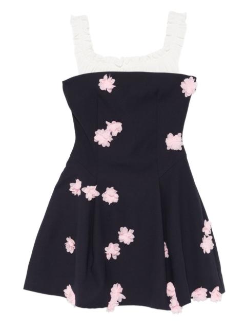 ruffled floral mini dress