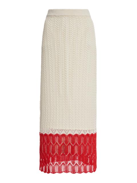 Cotton Crochet Midi Skirt multi