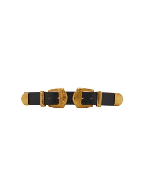 The Midas Leather Belt black