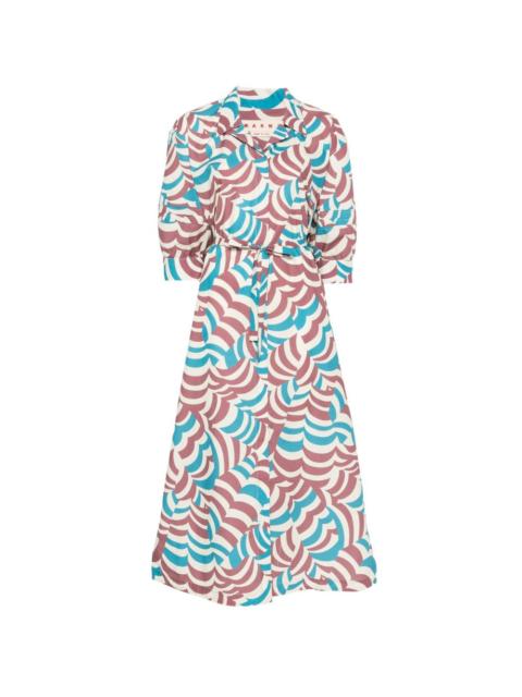 printed midi dress