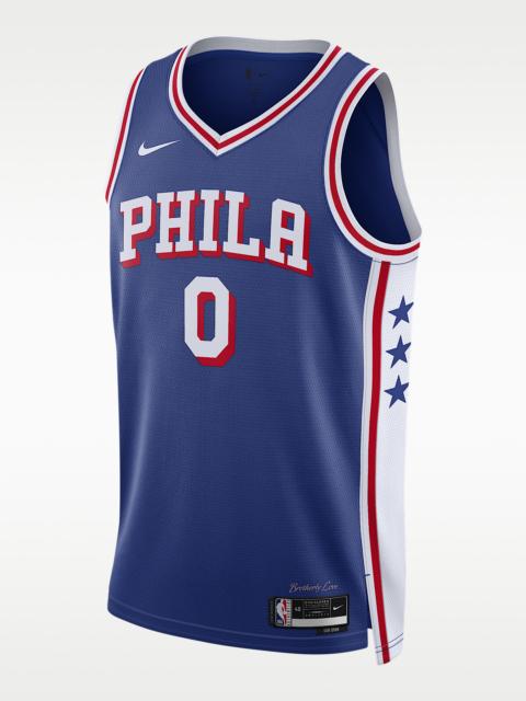 Tyrese Maxey Philadelphia 76ers 2023/24 Icon Edition Nike Men's Dri-FIT NBA Swingman Jersey