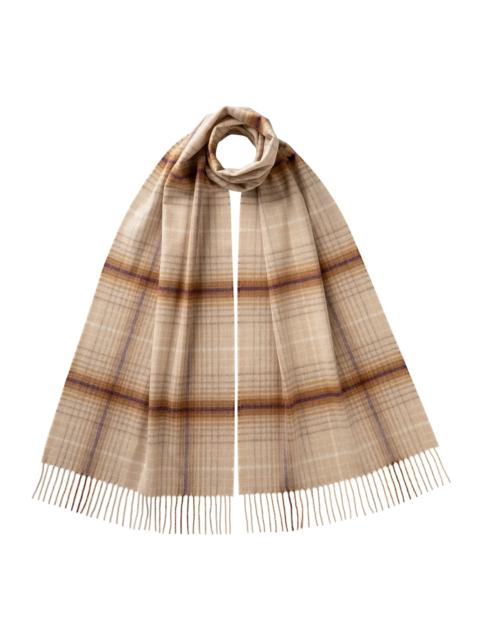 Ombre Check Natural Merino Scarf