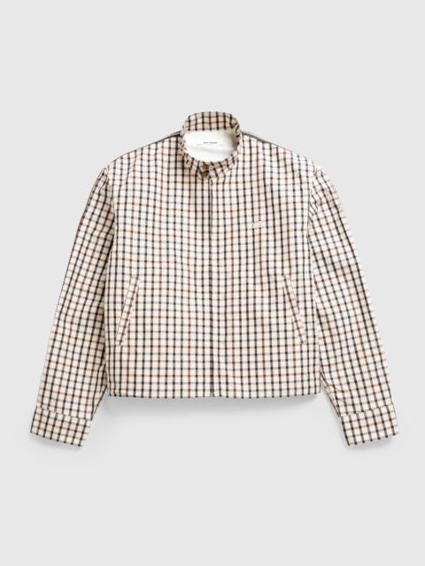 Wales Bonner – Harrington Jacket Ivory/Navy/Maroon Check