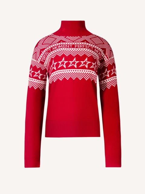 Intarsia-Knit Merino Wool Turtleneck