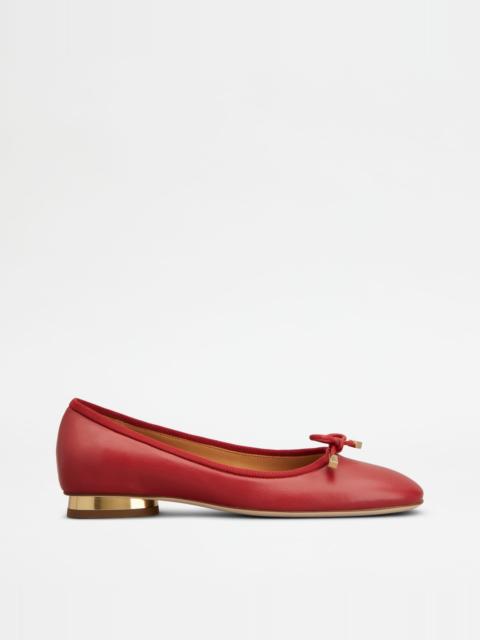 BALLERINAS IN NAPPA LEATHER - RED