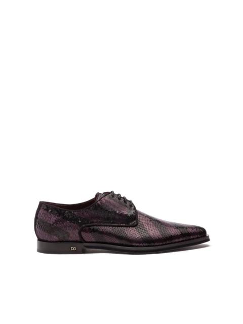 sequin-embellished Derby shoes