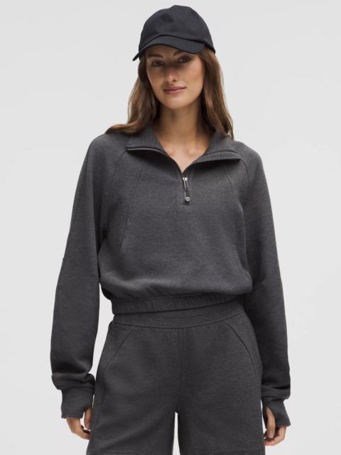 Scuba Cropped Funnel-Neck Half Zip *Waffle