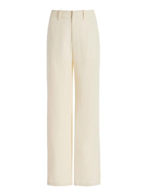Rhys Pant in Ivory Linen Virgin Wool