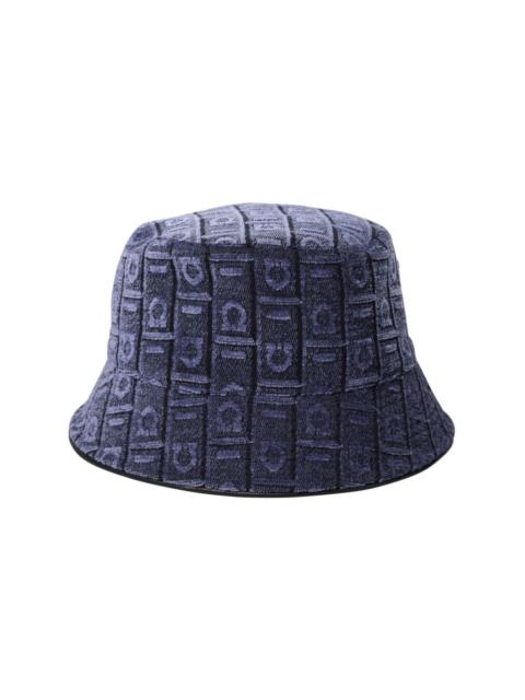 logo velvet bucket hat