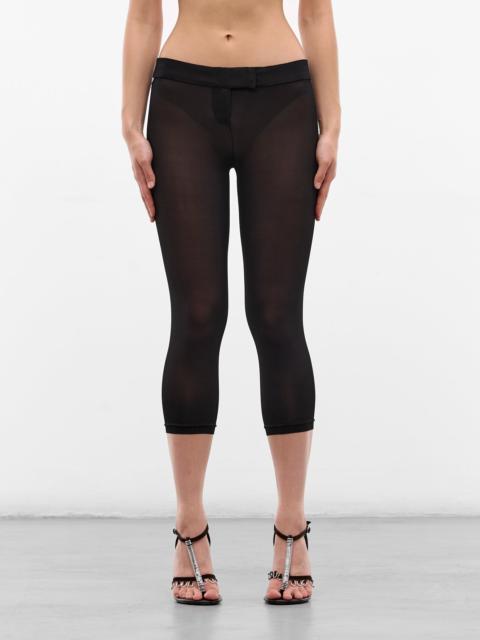 Black Cupro Capri Leggings