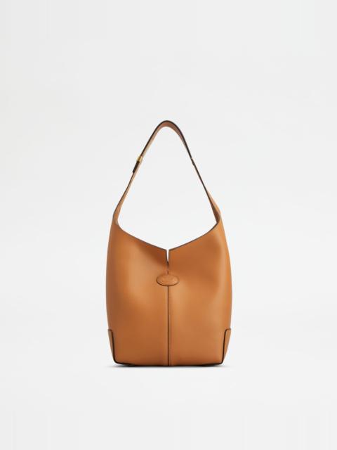 TOD'S DI BAG FOLIO SHOULDER BAG IN LEATHER SMALL - BROWN