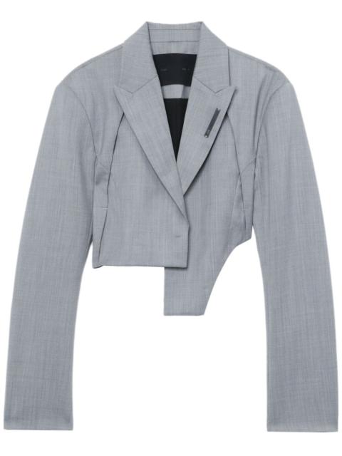 asymmetric virgin-wool blazer