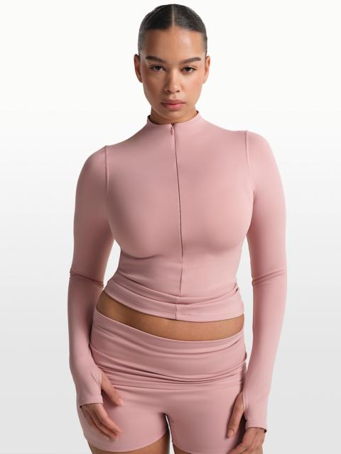 NikeSKIMS Matte Women's 1/2-Zip Mock-Neck Long-Sleeve Top