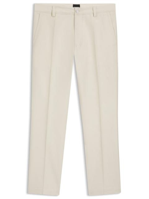 STRAIGHT-FIT TROUSERS IN COTTON-BLEND TWILL