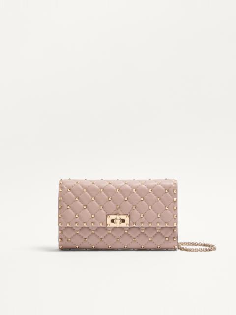 ROCKSTUD SPIKE NAPPA LEATHER CROSSBODY CLUTCH BAG