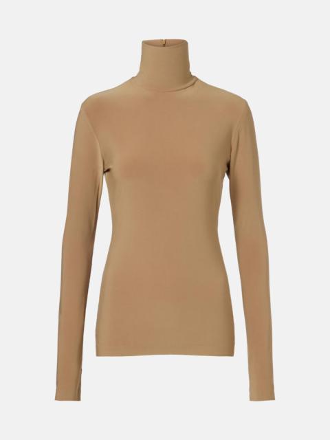 Jersey turtleneck top
