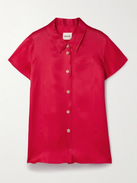 Keefe silk-organza shirt Red
