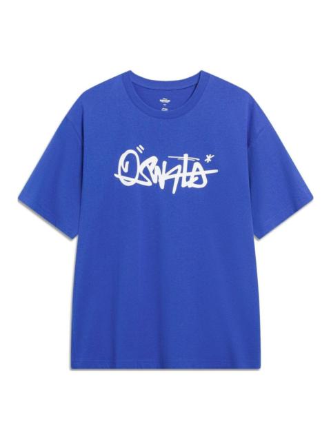 Li-Ning x Disney Oswald Graphic T-shirt 'Blue White' AHST313-3