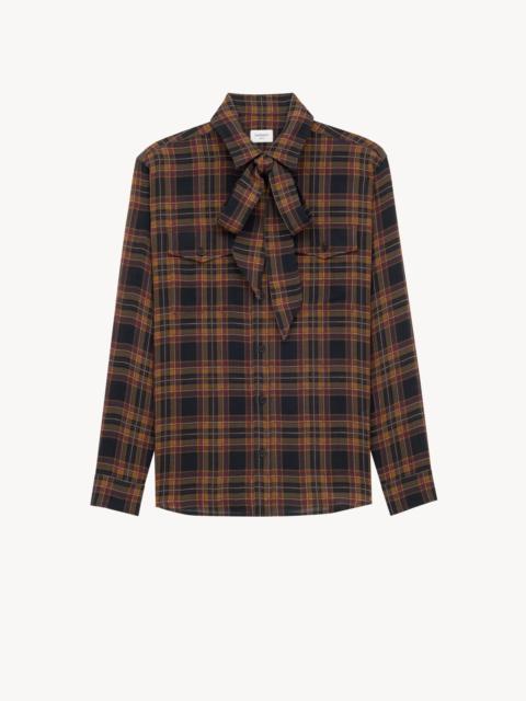 CASSANDRE LAVALLIÈRE SHIRT IN WOOL TARTAN