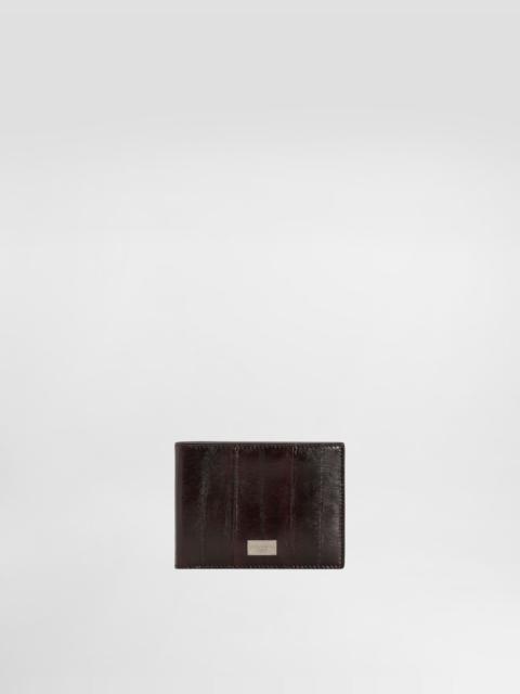 Eel leather wallet