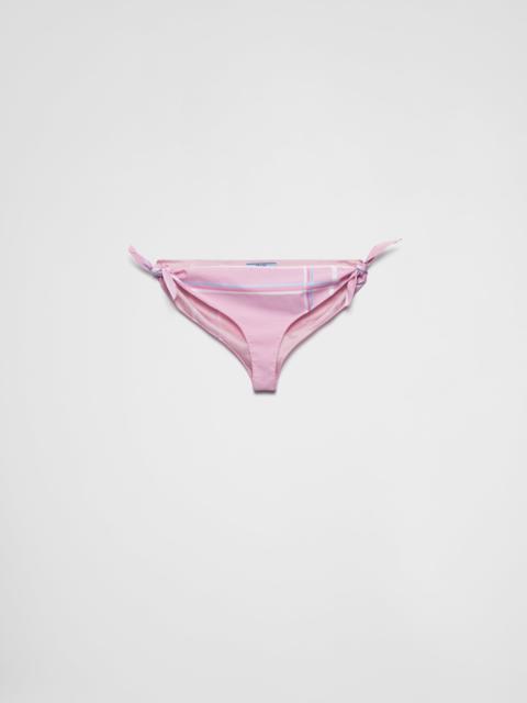Cotton bikini briefs in a check pattern