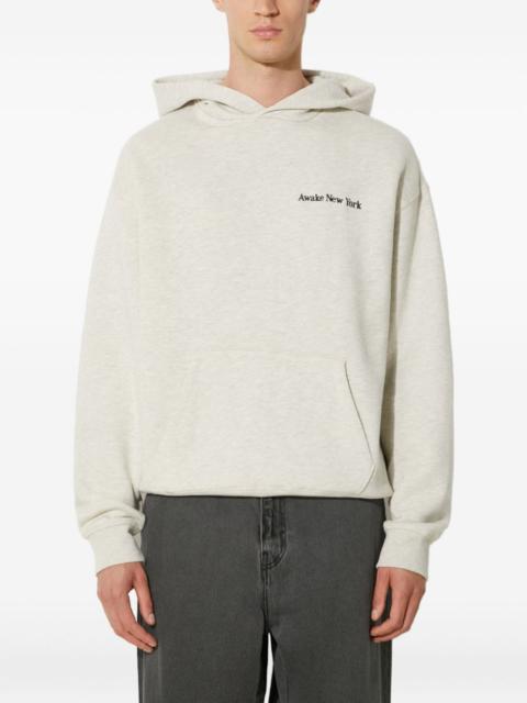 logo-embroidered hoodie