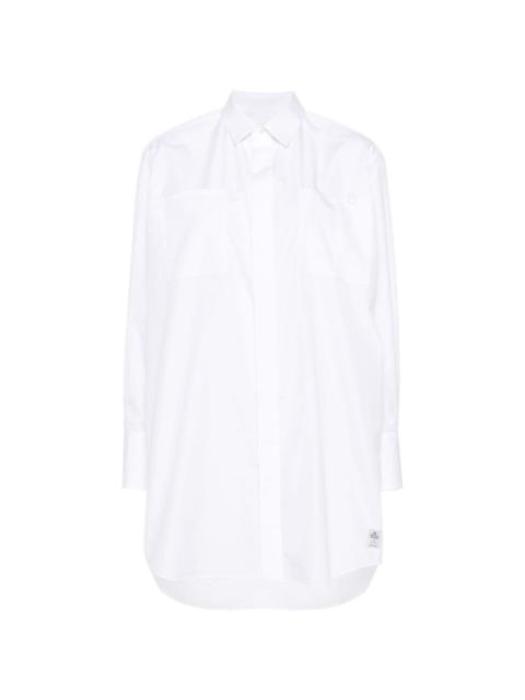 logo-raised poplin shirt