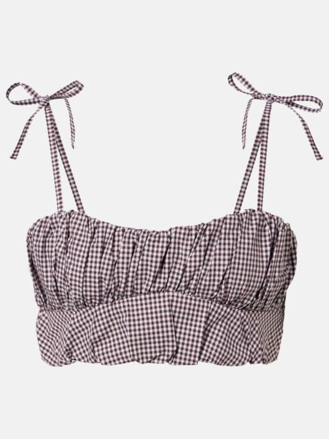 Pelea gingham cotton crop top