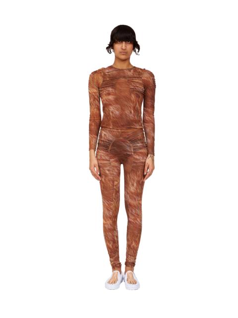 BROWN FUR PURR LEGGING