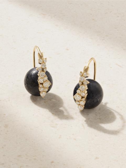 Cocktail 14-karat Gold, Sapphire And Diamond Earrings