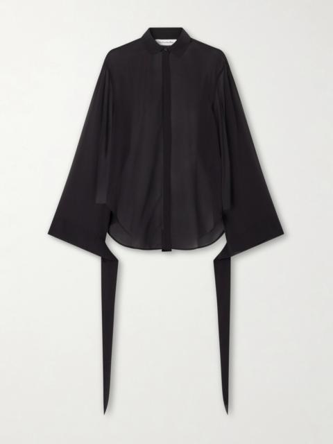 Verlin Tie-detailed Chiffon Shirt