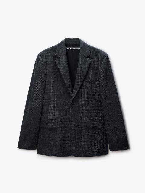 Boxy Blazer in Wool Mohair Oversized
