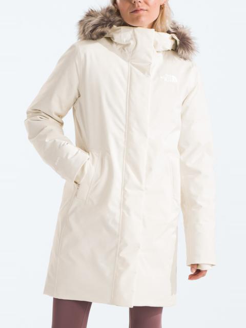 The North Face Arctic Waterproof 600-Fill-Power Down Parka with Faux Fur Trim in White Dune at Nords