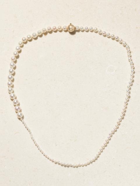 Petite Peggy 14-karat Gold Pearl Necklace