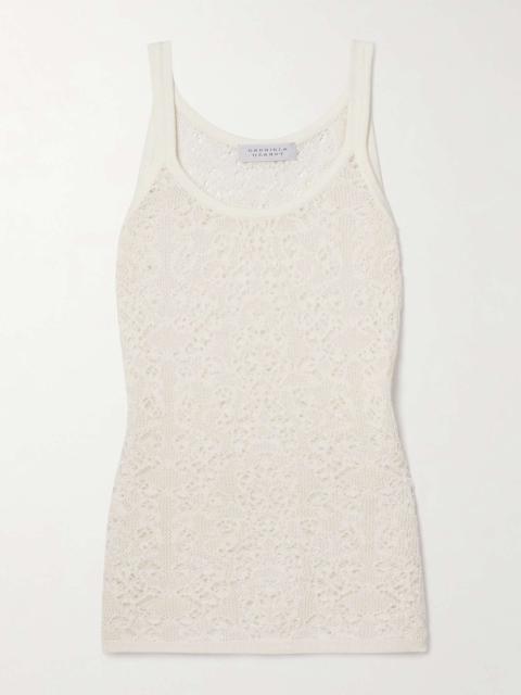Pontus crocheted wool and silk-blend tank