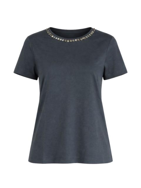crystal-embellished T-shirt